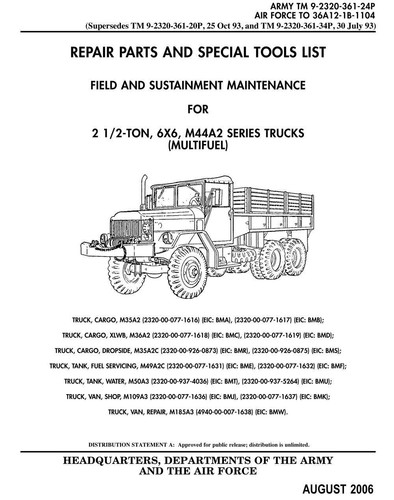 Cargo truck m44a2 - m44a2, m36a2