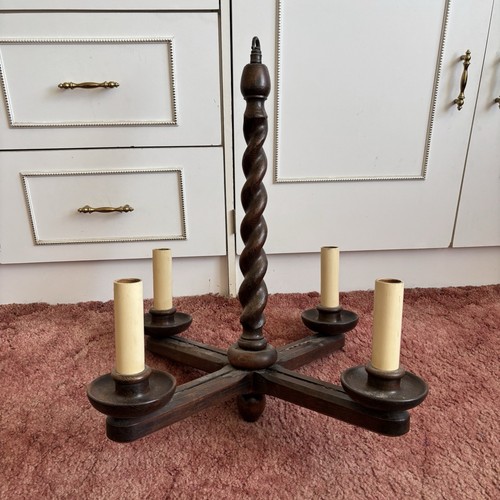 Vintage wooden barley - wooden, twist