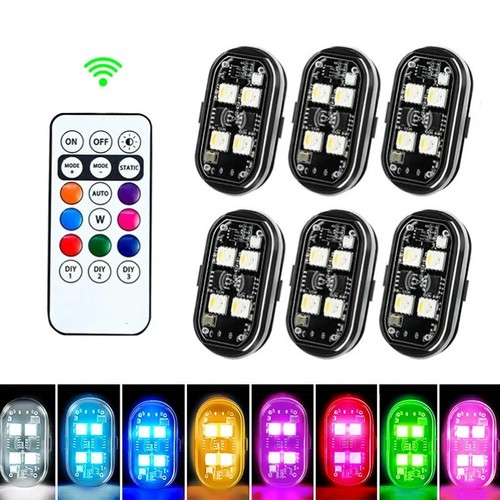 6pcs wireless rgb - 2/4/6pcs,