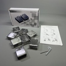 Square Glass Clamps 9-10mm M Size Balustrade Staircase 304 Stainless Steel 8 Pcs