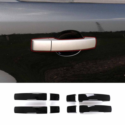 Glossy black door handle - black,