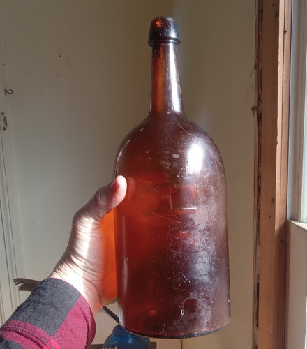 1870s amber 4 demijohn - 1870s, 13