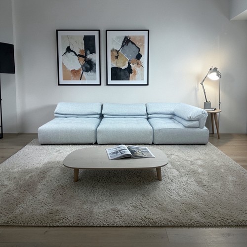 Sofa settee light blue - settee,