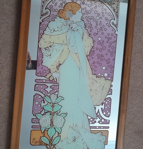 Large alphonse mucha mirror - alphonse,