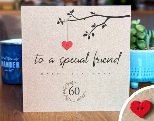 Friend 60th birthday card - 60th,