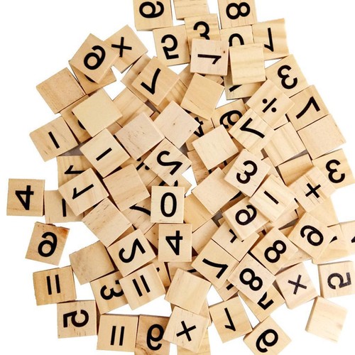 100 wooden number tile puzzle - 100,