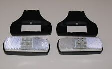 2 CLEAR TRAILER LED SIDE MARKER LIGHT FIT TO IFOR WILLIAMS BRIAN JAMES BLUE LINE