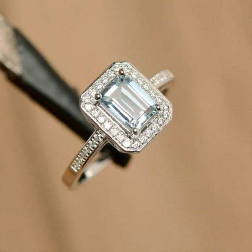 50ct emerald cut aquamarine - cut,