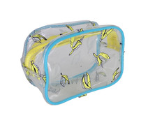 Cute Toiletry Cosmetic Bag Banana Print Transparent PVC Make Up Pouch
