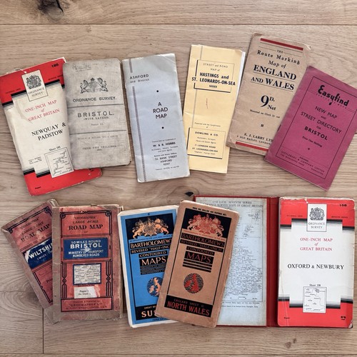 Vintage maps assorted - vintage,