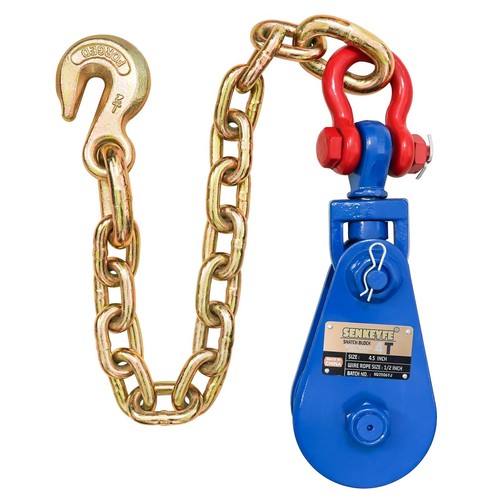 Upgraded snatch block with - upgraded,
