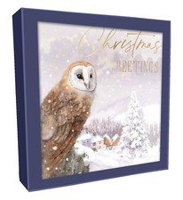 Box of 8 Donkey & Owl Xmas