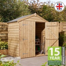 4x6 FT WOODEN APEX GARDEN SHED