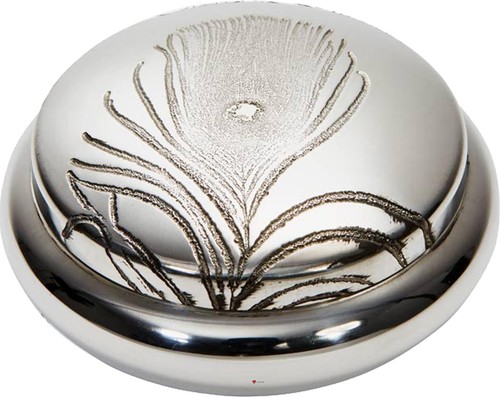 Pewter trinket box embossed - trinket,
