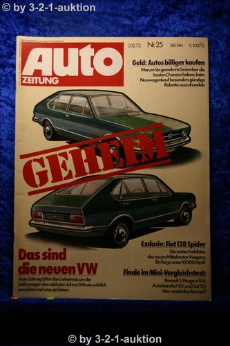 Auto newspaper vw - auto, 25/72