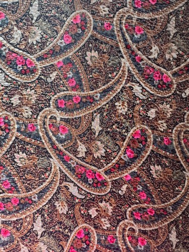 Khaki green pink paisley - khaki,