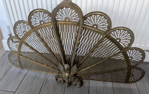 Fire screen antique - antique, griffin
