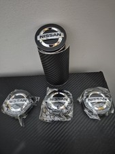 X 4 Black 54mm Plastic Centre Wheel Caps