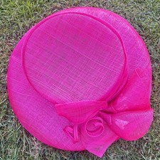 Gina Hot Pink Sinamay Hat