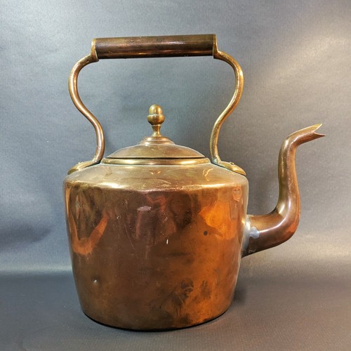 Antique large copper kettle - antique,