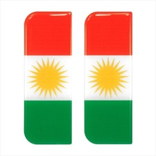 2x 108x39 mm Kurdistan Kurdish