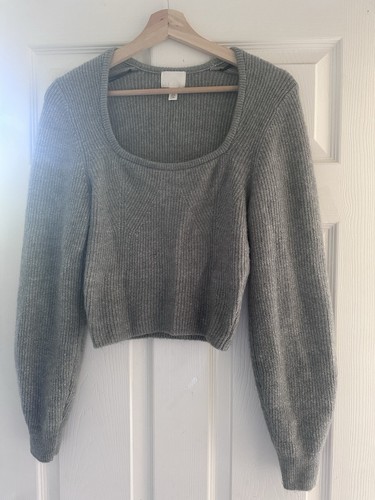 Grey cropped jumper - h&m, with