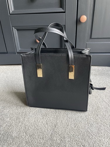 Tesco black faux leather - faux,