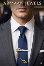 MEN TWO TONE Tie Clip Bar with