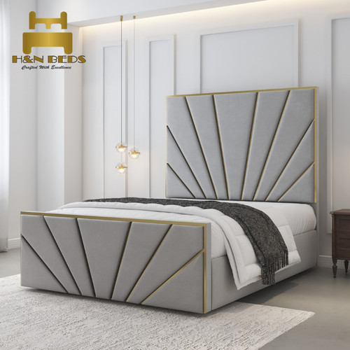 Golden strip sunrise panel bed - strip,