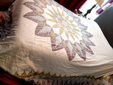 Vintage patchwork quilt king - vintage,
