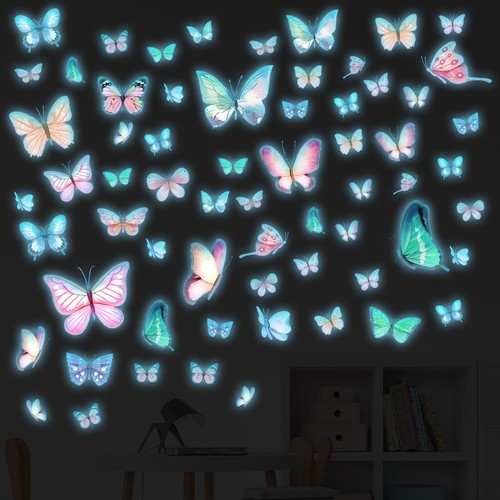 Luminous butterfly wall - 3d,