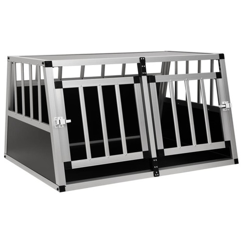 Dog cage silver - dog, aluminium