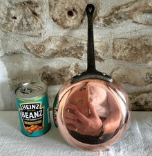 Quality French Copper Frying Pan  Skillet Tin Lining 2mm gauge 17cm dia