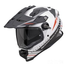 Scorpion ADF 9000 Feat White/Black/Red Dual Sport Motorcycle Helmet
