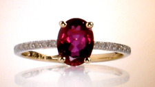 1ct Brazilian Rubellite and Diamond accent  Ring- 9ct  Gold- size- Q  (QVC )