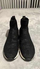 Women ASH Sock Trainer Military Black Size 6