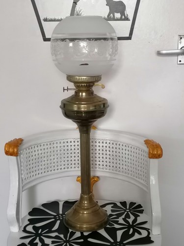 Antique edwardian oil lamp - edwardian,