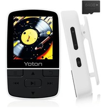 YOTON MP3 Player with Bluetooth 5.2, 64GB Storage, Mini Size, HiFi Music,...