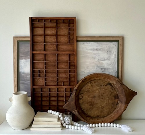 Vintage letterpress wooden - vintage,