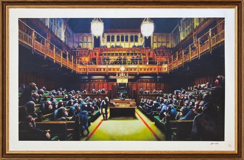 Banksy monkey parliament - banksy,