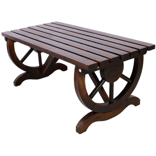 Outdoor rustic wooden - outdoor, bench