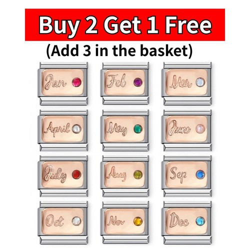Italian birth stone charms - stone,