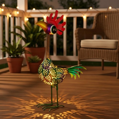 Wacky metal rooster garden - wacky,