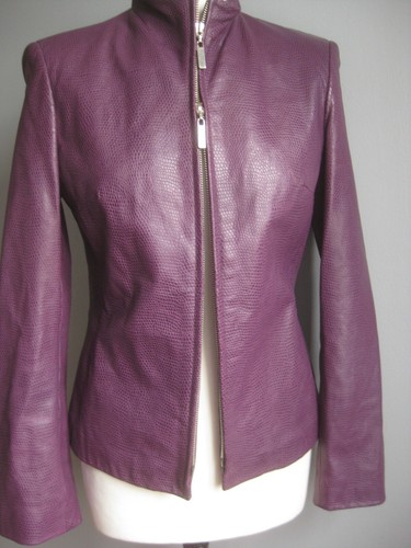 Ladies real leather purple - leather,