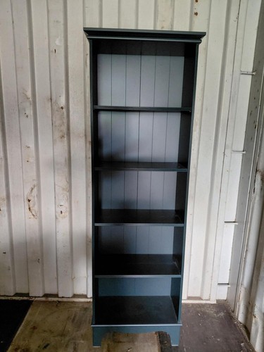 Green wooden bookcase shelving - bookcase,