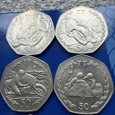 Isle of Man TT 50p Coin Collection 1981 1982 1983 1984 Job Lot