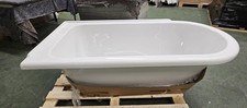 TL2278 BURLINGTON E20 HAMPTON LEFT HAND SHOWER BATH. WHITE. 150 X 75CM WITH FEET