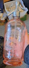 PINK PEACH GLASS KENDAL SODA SYPHON BOTTLE
