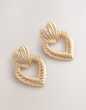Golden heart Earings