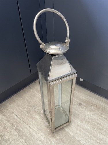 Chrome glass candle - &,
